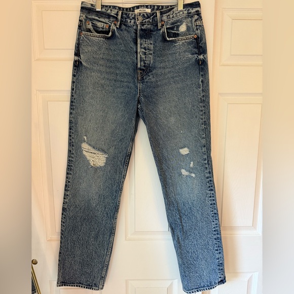 GRLFRND Mica Distressed Straight Leg Jeans - High Expectations - Picture 1 of 10